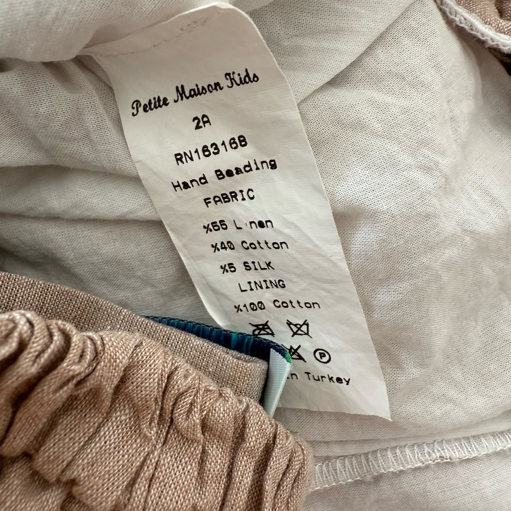 Petite Maison Ashlyn Linen Top and Shorts Set 2T - Picture 7 of 11